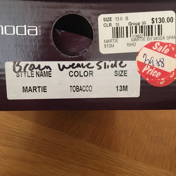 Sz 13 Brown weave slides, NIB - Picture 3 of 4